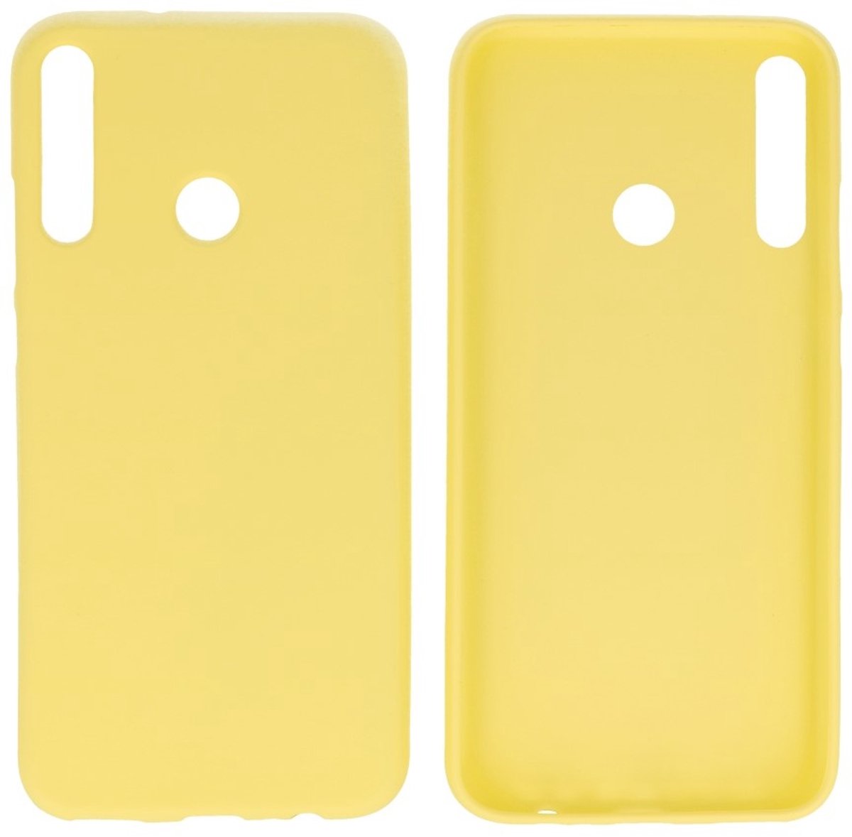 Hoesje Geschikt voor de Huawei P40 Lite E - Backcover Color Telefoonhoesje - Geel