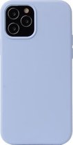 Effen kleur vloeibare siliconen schokbestendige beschermhoes voor iPhone 13 Pro Max (lila paars)
