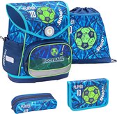 Belmil Schoolspullenset Voetballen 19 Liter Polyester Blauw