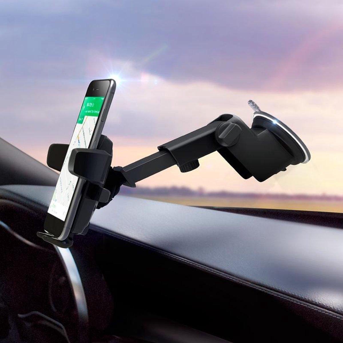 telefoonhouders auto met zuignap - geschikt voor raam/dashboard - gsm houder auto - auto telefoonhouder - CPKG