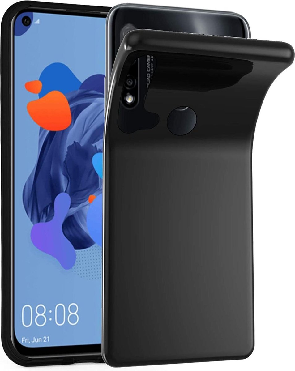 Silicone hoesje zwart Geschikt voor: Huawei P20 Lite 2019