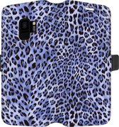 Samsung Galaxy S9 Telefoonhoesje - Portemonneehoesje  - Met pasjeshouder - Met Dierenprint - Luipaard Patroon - Paars