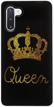 - ADEL Siliconen Back Cover Softcase Hoesje Geschikt voor Samsung Galaxy Note 10 - Queen Koningin