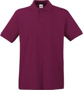 Bordeaux rode polo shirt premium van katoen voor heren - Polo t-shirts voor heren M (EU 50)