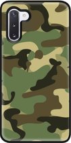 - ADEL Siliconen Back Cover Softcase Hoesje Geschikt voor Samsung Galaxy Note 10 - Camouflage