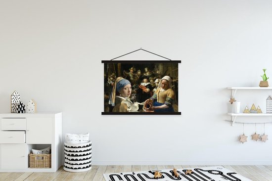 Affiche scolaire - Peinture - Oude Meesters - Cygne - 120x80 cm - Lattes noires