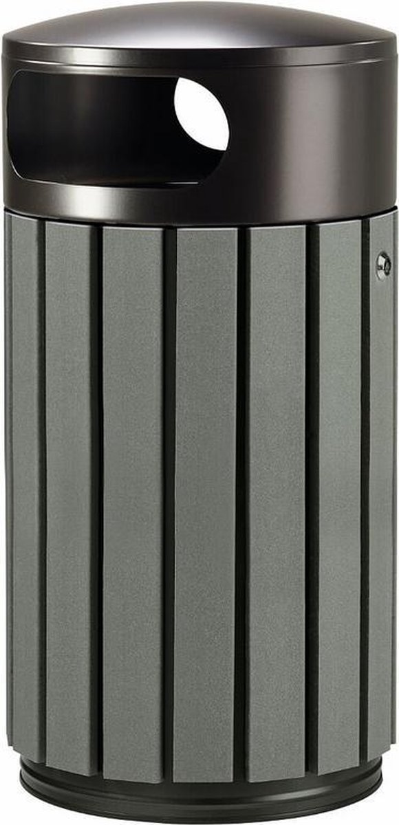 Goedkoopste Rossignol Buitenafvalbak Zeno staal met kunststof latten 40 liter