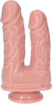 Dubbele Dildo - Caino e Abele - 15,5 cm - Made in Italy - Biobased - Ftalaten vrij - beige