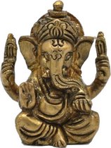 Ganesha messing minibeeldje - 5 - 120 - Messing - Metaal - M