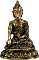 Boeddha Shakyamuni beeld enkelkleurig - 15 cm - 1200 g - S