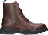 Sacha - Heren - Bruin leren veterboots met zwarte zool - Maat 44