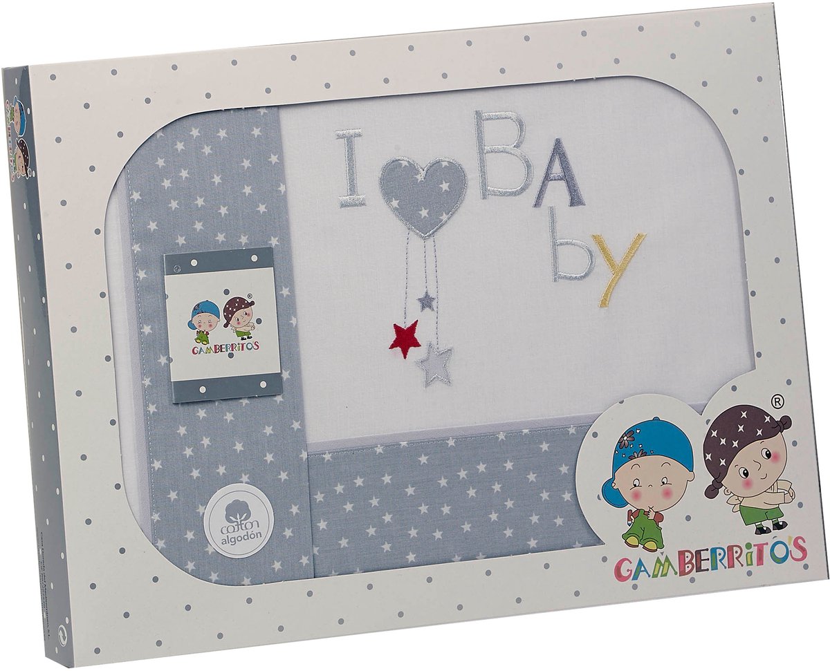 Gamberritos Laken Set Grijs Baby 3-delig Groot