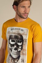 DEELUXE T-shirt met skull print CLEM Mustard