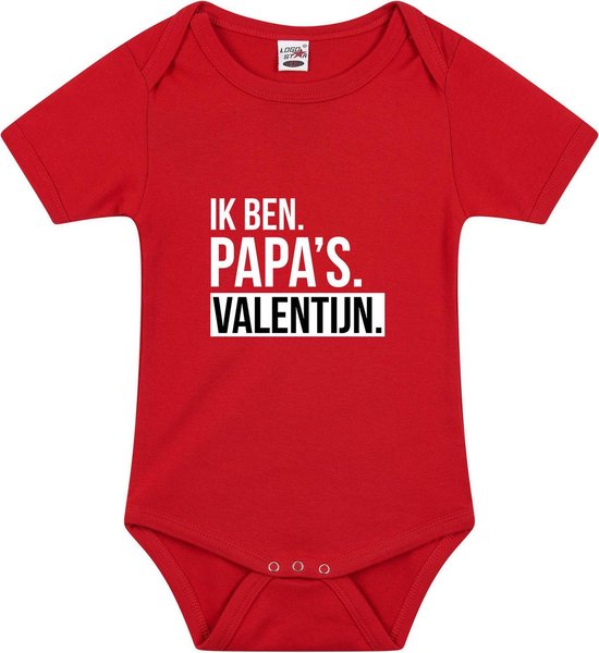 Papas valentine gift text baby barboteuse rouge garçons et filles - Valentin cadeau barboteuse 80 (9-12 mois)
