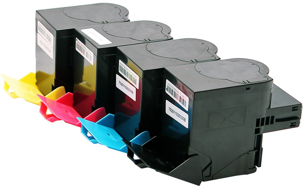 Set 4x ABC huismerk toner geschikt voor Lexmark CX310 Series CX310dn CX310n CX410de CX410dte CX410e CX410 CX510de CX510dhe CX510dthe CX510 802 802S 802SK 802SC 802SM 802SY