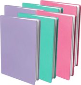 Dresz Rekbare boekenkaften - A4 formaat - Wasbaar - Pastel kleuren - 6  stuks | bol
