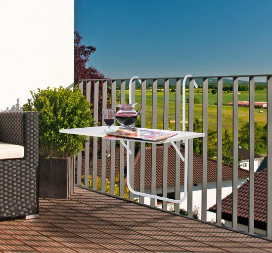 Brixy Balkontafel - Inklapbaar - 40 x 60 CM - Verstelbaar - Hangend
