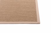 Luisa 13 - Uniek Sisal vloerkleed in Beige met crèmekleurige band