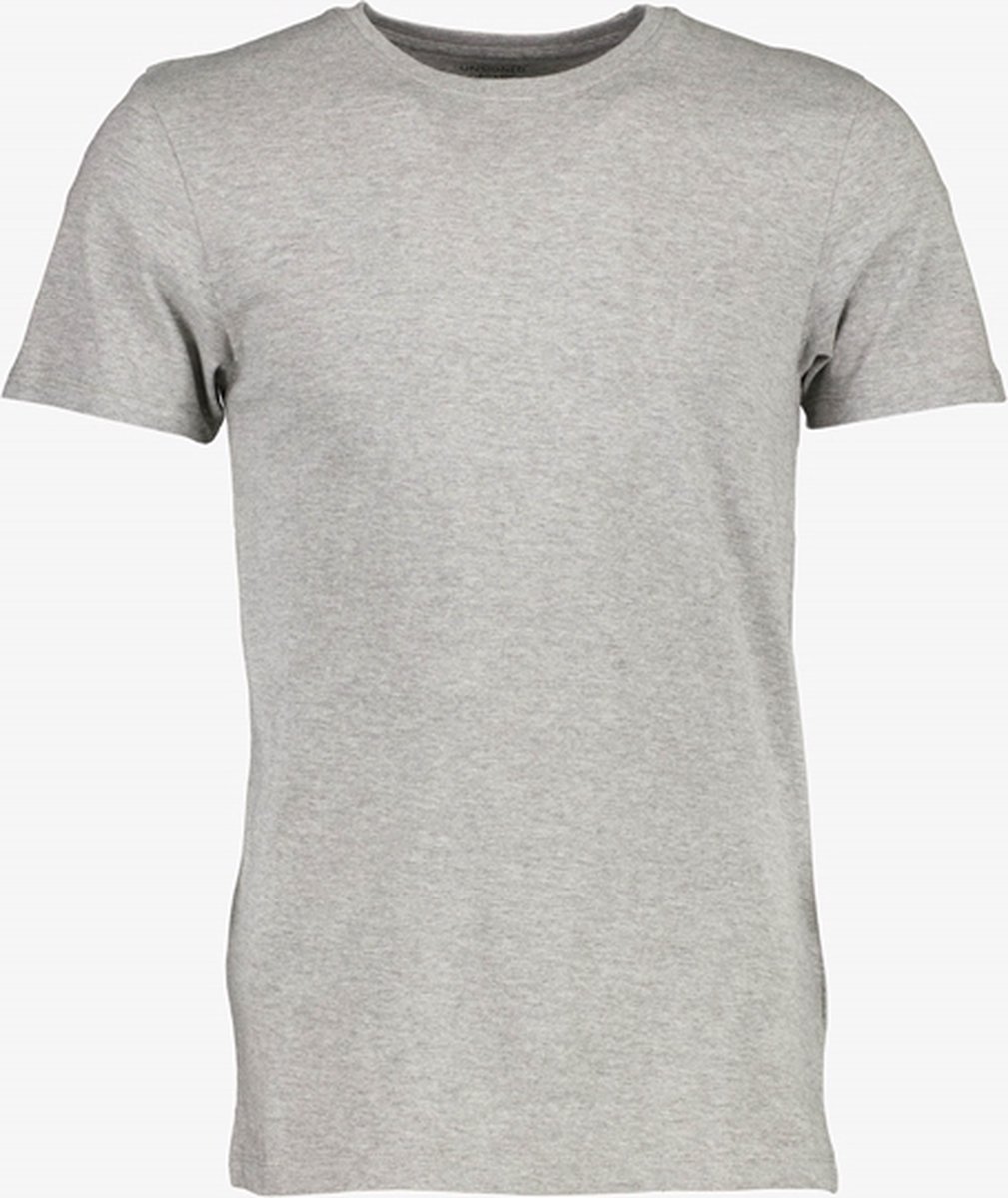 Unsigned heren T-shirt grijs ronde hals - Maat L
