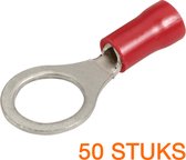 50x Kabelschoen oogring M8 rood 0,5 - 1,5mm² kabel