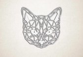 Line Art - Kat 6 - XS - 25x25cm - Wit - geometrische wanddecoratie