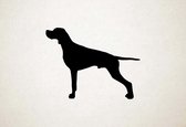 Silhouette hond - Pointer - M - 60x78cm - Zwart - wanddecoratie