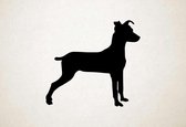 Silhouette hond - Japanese Terrier - Japanse Terriër - L - 75x81cm - Zwart - wanddecoratie