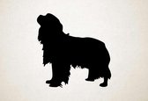 Silhouette hond - King Charles - XS - 25x25cm - Zwart - wanddecoratie