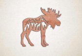 Wanddecoratie - Eland met natuur - XS - 25x26cm - Multiplex - muurdecoratie - Line Art