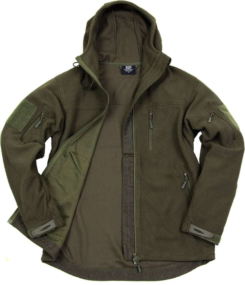 101 INC Hexagon fleece vest Groen