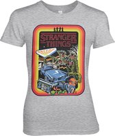 Stranger Things Dames Tshirt -L- Retro Poster Grijs