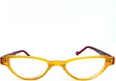 Leesbril - Aptica Couture Delano Oranje met Rood - Sterkte +3.50 - Acetate Frame