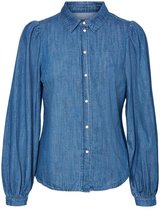 Vero Moda Blouse Vmnily Ls Denim Shirt 10251548 Medium Blue Denim Dames Maat - XS