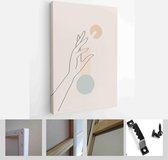 Modern Abstract Art Illustration with Woman Hands. Set of aesthetic organic art in one line style for house decoration - Modern Art Canvas - Vertical - 1957430659 - 115*75 Vertical
