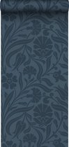 ESTAhome behang bloemen donkerblauw - 139296 - 53 cm x 10,05 m