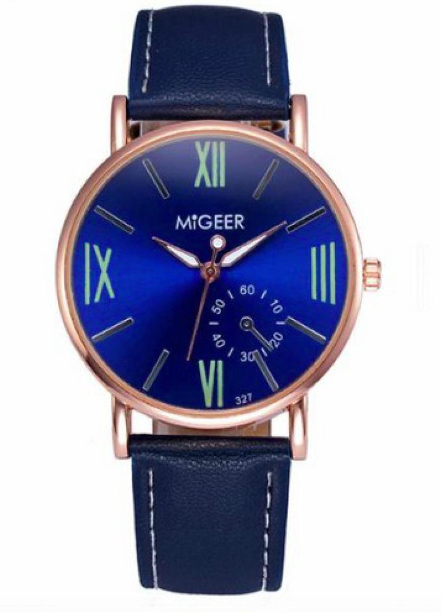 Hidzo Horloge Migeer ø 37 mm - Blauw - Inclusief horlogedoosje