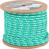 Touw op rol - 6mm - 250 meter - Groen/wit