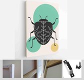 Abstract poster collection with hand drawn, insects: bug, moth, butterfly. Set of contemporary scandinavian print templates - Modern Art Canvas - Vertical - 1811567233 - 50*40 Vertical