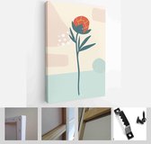 Abstract still life in pastel colors. Collection of contemporary art. Abstract paper cut elements, shapes for social media, posters - Modern Art Canvas - Vertical - 1725604585 - 115*75 Vertic