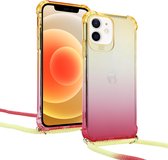 ShieldCase Sunset geschikt voor Apple iPhone 12 Mini - 5.4 inch hoesje met koord + glazen Screen Protector