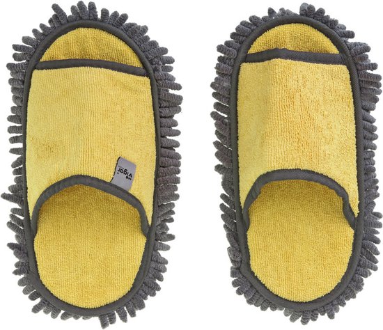 Vigar - microfibre - chaussons de nettoyage - jaune