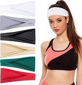 Zweetband Hoofd - Zinaps Dames Haarband, Pack van 6 Hoofdbanden, Sport, Elastische haarbanden, Ademend zweetband voor yoga, Running, Trainingen, Unisex Volwassenen (WK 02131)