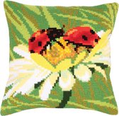 Kussen borduurpakket Ladybug on Camomile - Collection d'Art