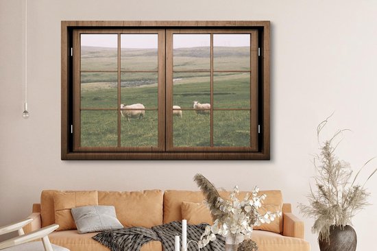 Peintures sur Toile Transparents - Moutons - Animaux - 180x120 cm - Décoration murale XXL