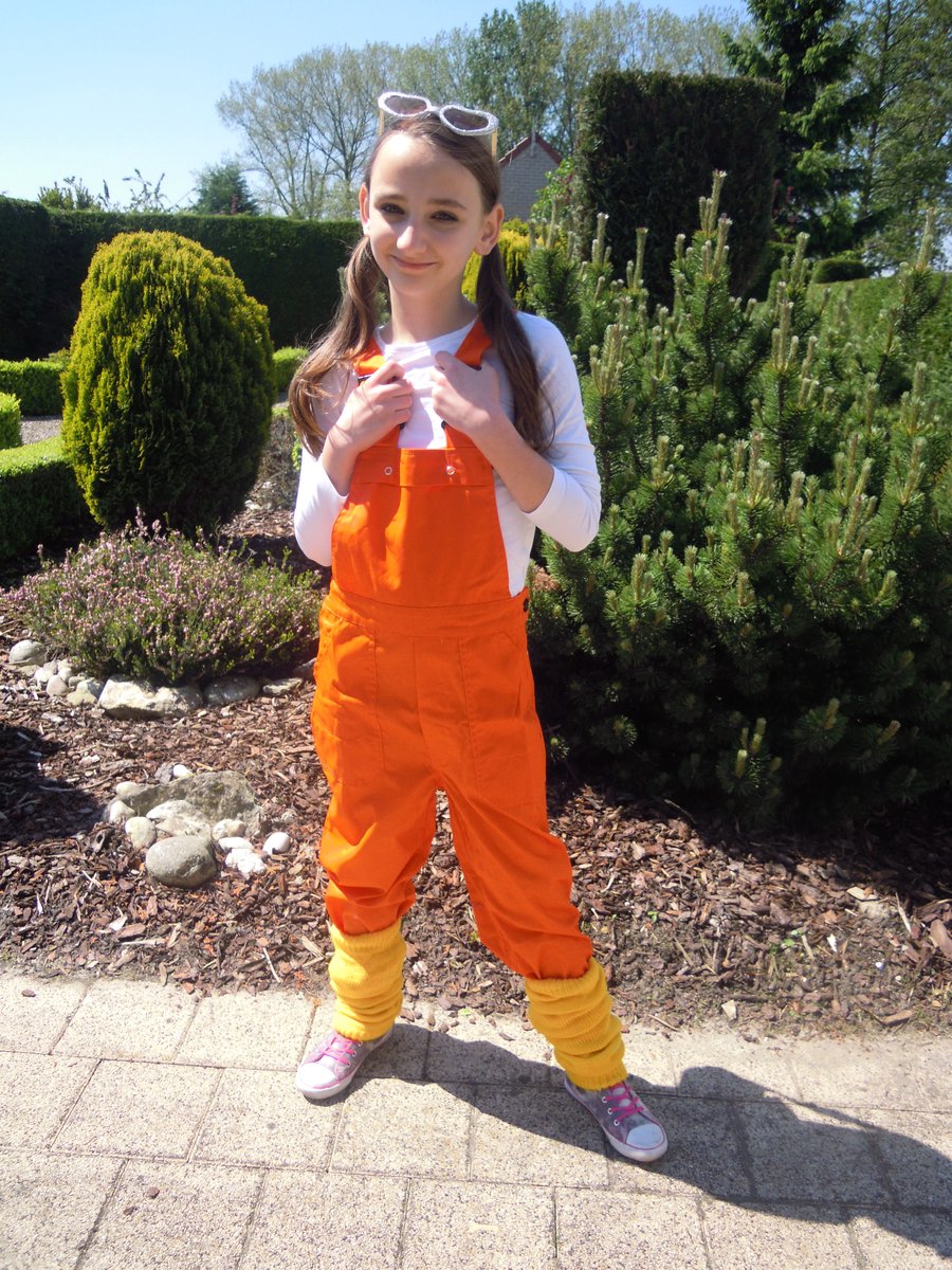 Party Tuinbroek Oranje Kinderen Premium - Maat 116