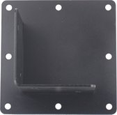 B-Play Muursteun RVS Zwart voor vierkante palen van 140 tot 160 mm - Perfect voor Douglas palen -