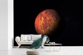 Behang - Fotobehang De rode planeet Mars zwarte achtergrond - Breedte 525 cm x hoogte 350 cm