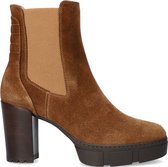 Unisa Kubel Enkellaarsjes - Enkelboots - Dames - Cognac - Maat 37