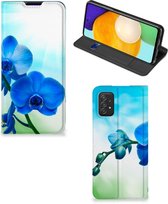 Étui support avec photo Coque Samsung Galaxy A03s Orchid Blauw