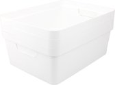 Vinto 3-Pack Opbergdoos 11L - Zonder Deksel - Wit